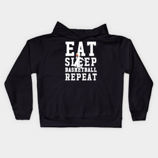 Eat sleep basketball repeat Kids Hoodie